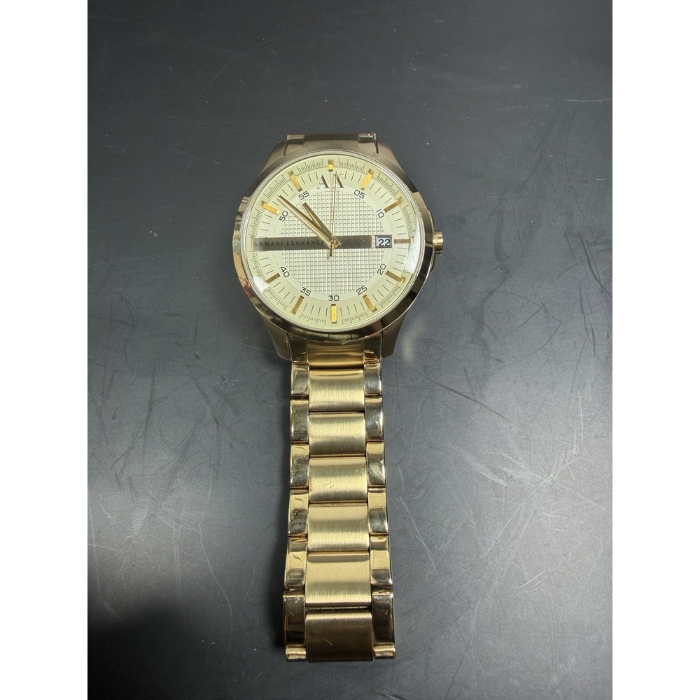 Armani Exchange AX2131 Men's Gold Tone Stainless Steel Watch - Working